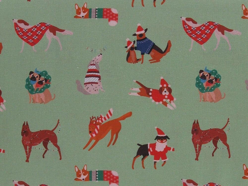 Woodland Dog Tablecloth , Christmas Tablecloth , Napkin Christmas , Christmas Dogs Tablecloth , Grey Tablecloth , Tablecloth UK , - CushionCoverAndDecor