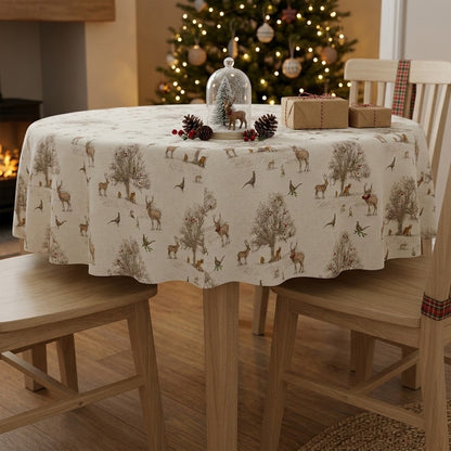 Tatton Autumn Woodland Christmas Tablecloth