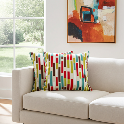 Azari Multi Geometric Cushion Cover
