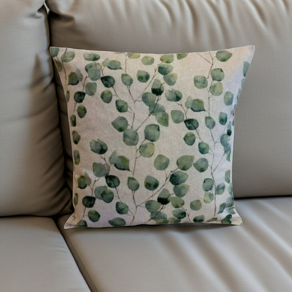 Eucalyptus Leaf Green Cushion Cover