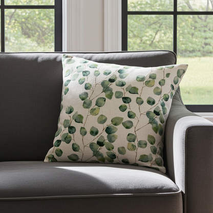 Eucalyptus Leaf Green Cushion Cover