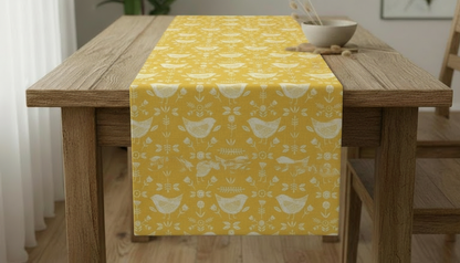 Tischläufer, Servietten mit springenden Hasen, Naturbeige-Design, Ostertischläufer, Größen: 91 cm, 122 cm, 137 cm, 152 cm, 163 cm, 183 cm, 213 cm, 244 cm, 264 cm, Handgefertigt aus 100 % Baumwolle