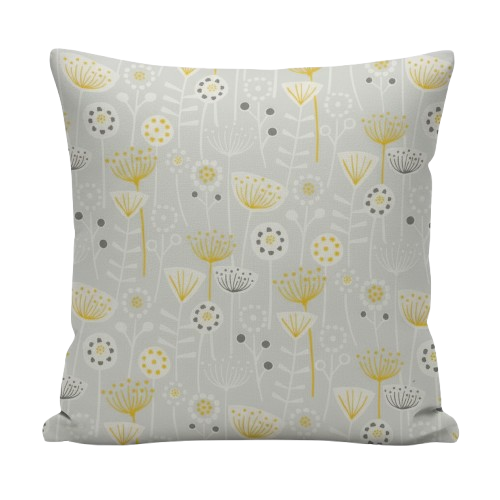 Scandi Floral Bergen Grey Cushion Cover