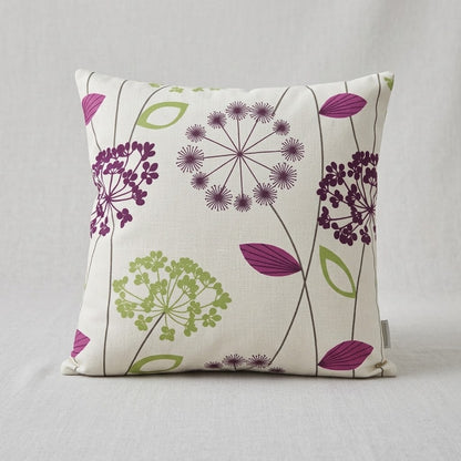 Allium Floral Purple Cushion Cover