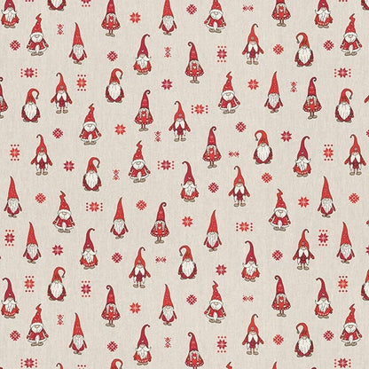 Elves Christmas Tablecloth , Natural Red Table Cover , Christmas Elf Tablecloth , Tablecloth UK